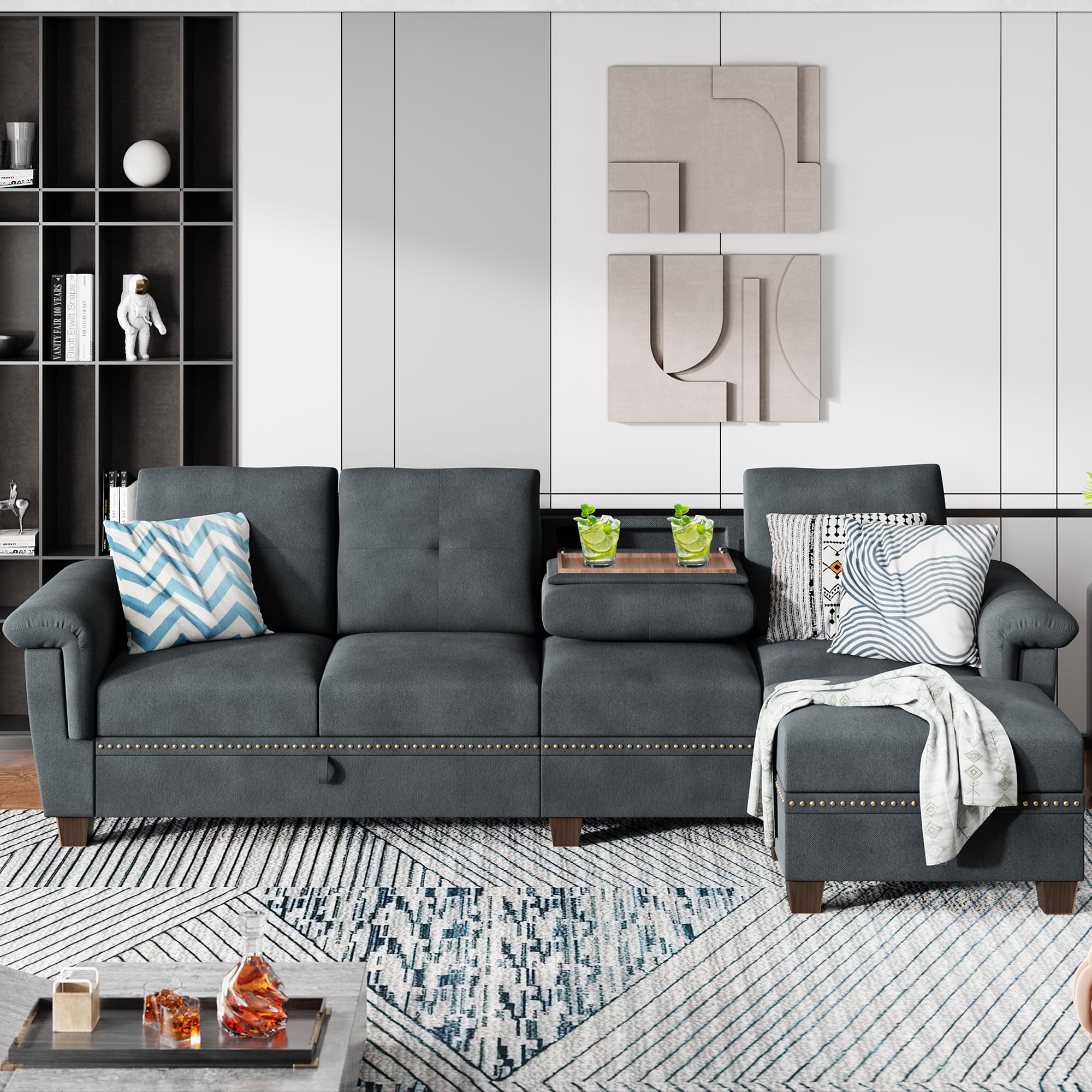 変身／couch>>case Amazon.com: Shintenchi Reversible Sectional Sofa L Shaped Sofa